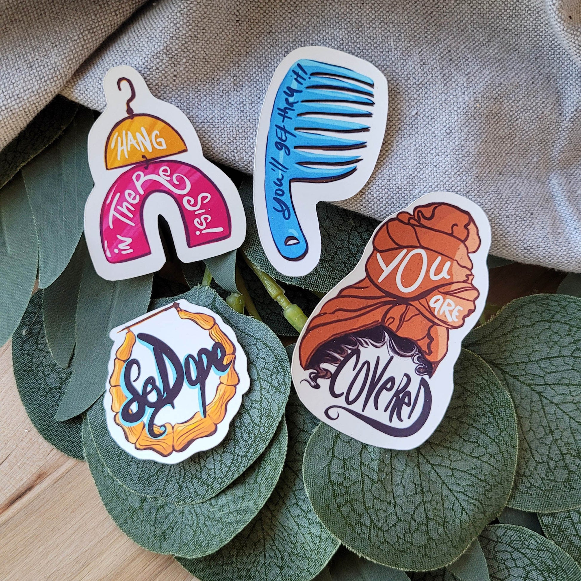 Snag our second bestselling sticker pack from MoGigi's Classy Kinks Collection. Black hair fashion art loving created by Virginia artist Gigi Moore.