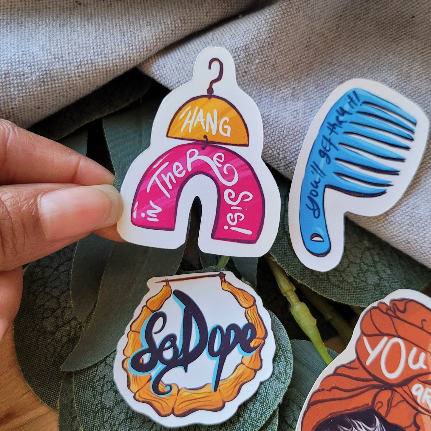 Black Hair Accessories Sticker Pack 2 - Classy Kinks Collection