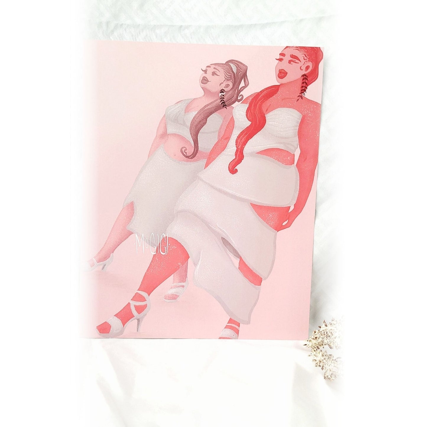 As We Stand art print, black women art, illustration, empowering women, confident, mogigi.shop