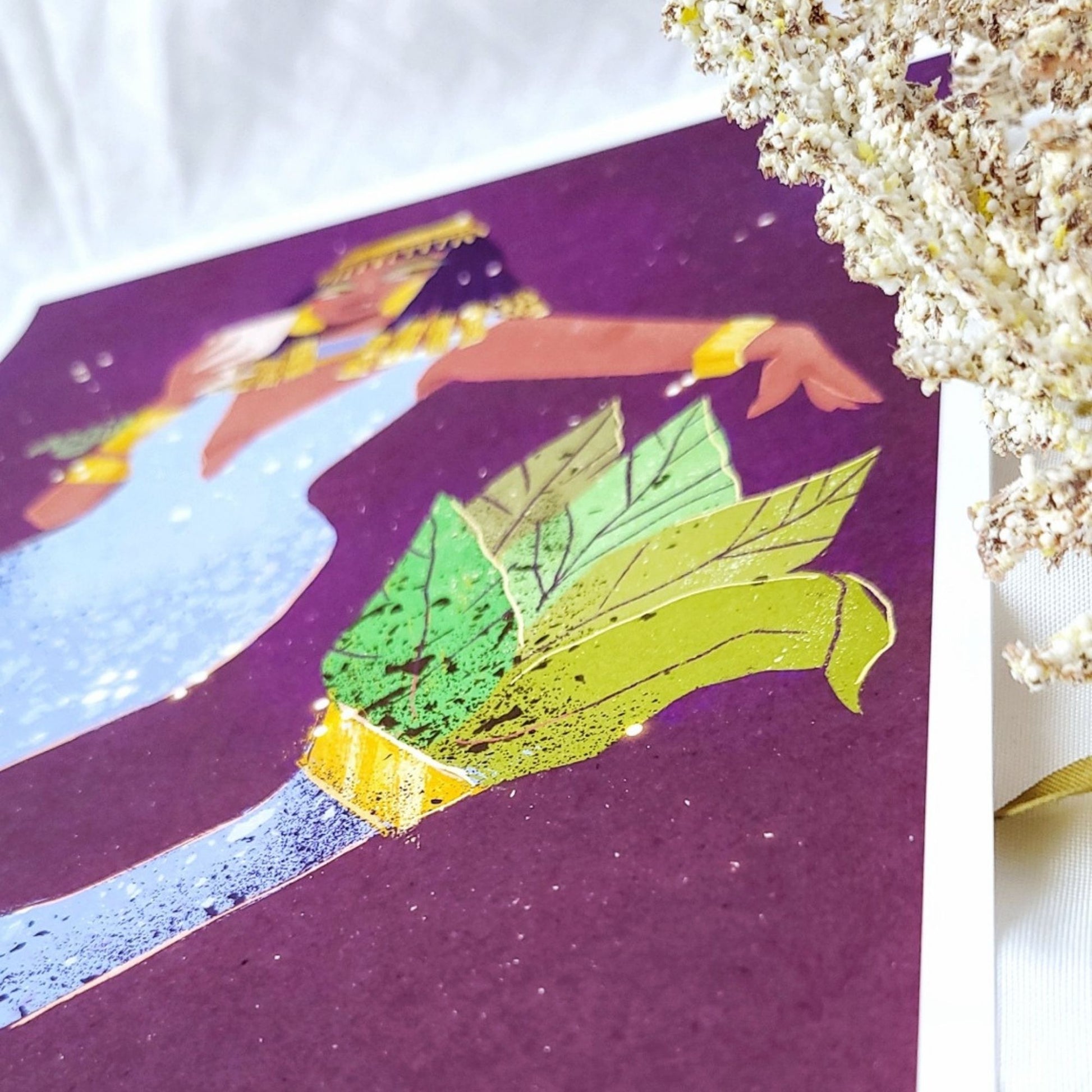 egyptian mermaid illustration art print by mogigi.shop Gigi Moore