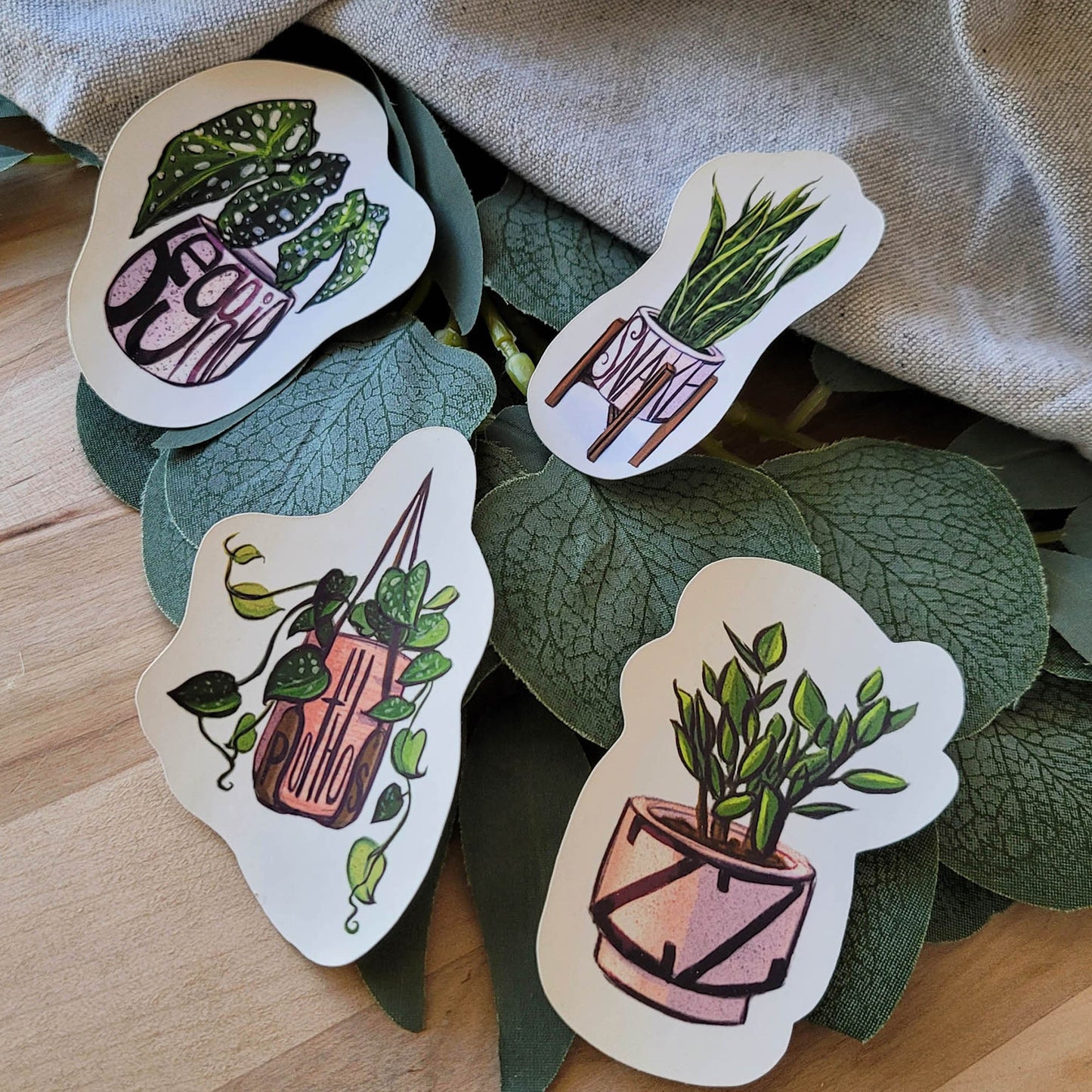 Houseplant Stickers for Plant Mom and Plant Dad
