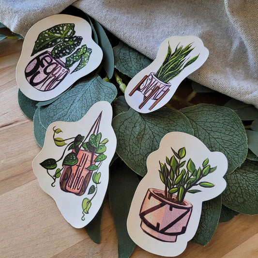 Houseplant Stickers for Plant Mom and Plant Dad