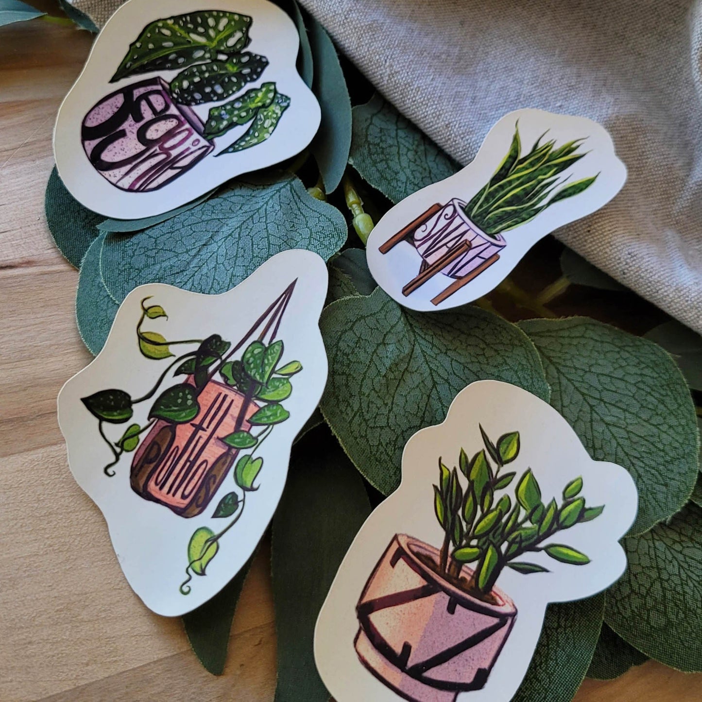Houseplant Stickers for Plant Mom and Plant Dad