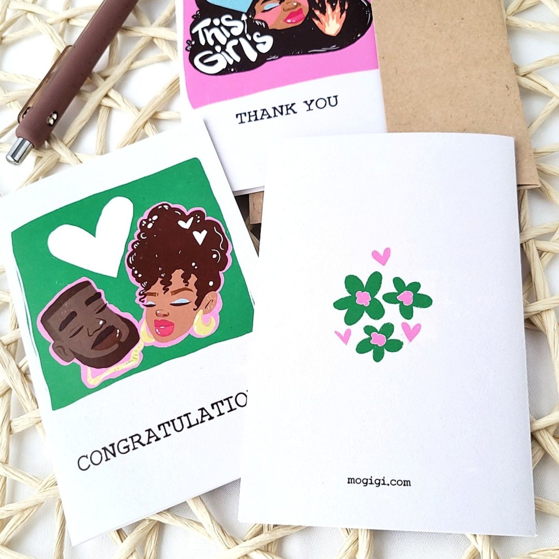 flowers, hearts, loving, blank greeting cards for graduation, birthday, gifts for friend, gifts for mom, mogigi.shop