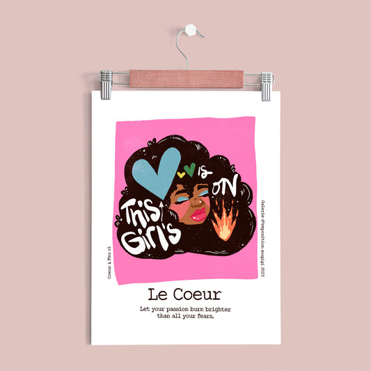 This Girl's Heart Is On Fire Print