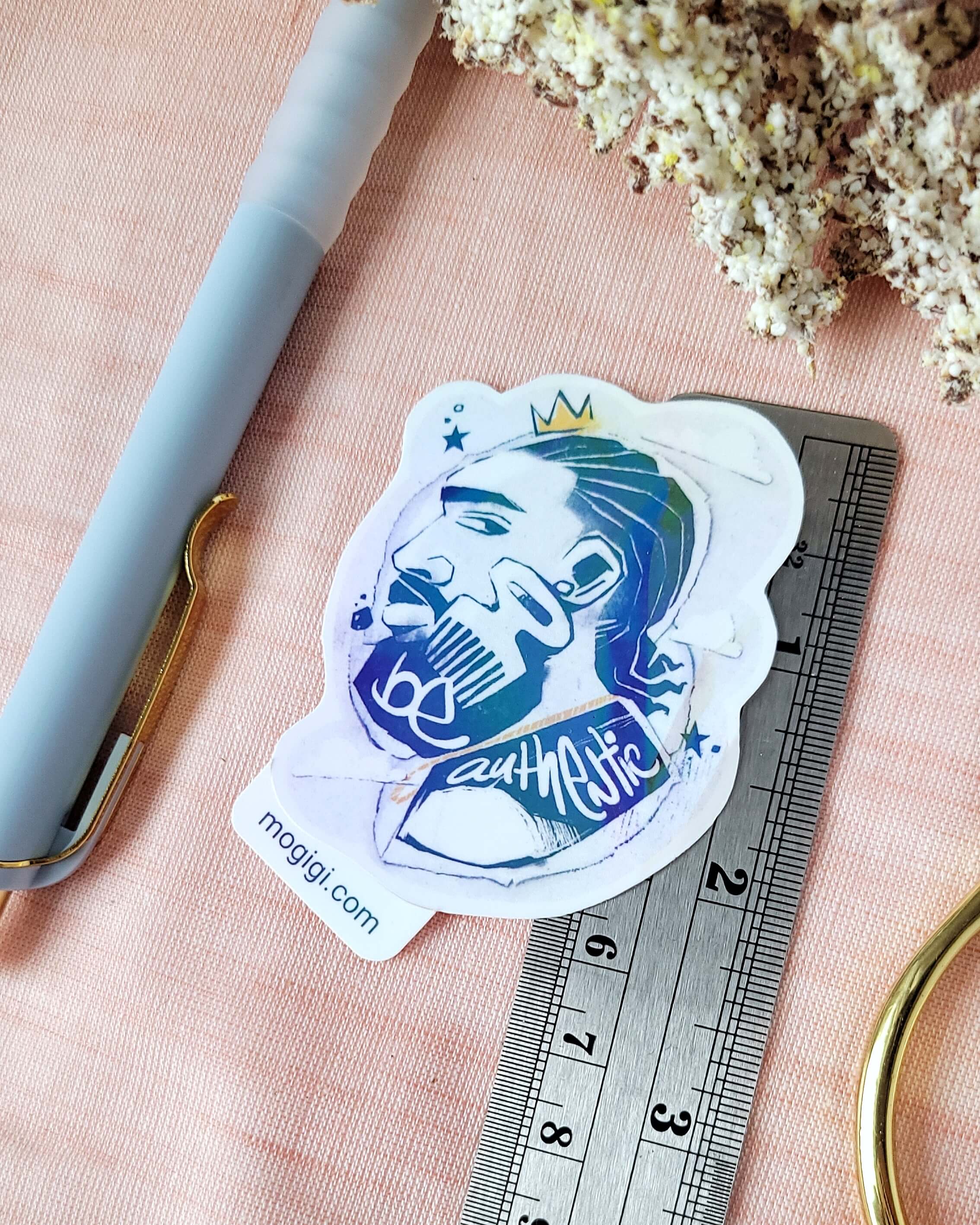 Empowering Representation: Showcases a confident African American man in a motivational design, Urban Streetwear Vibe, Perfect for those seeking an expressive, self-affirming accessory Holographic Appeal Adds an urban edge with striking holographic elements