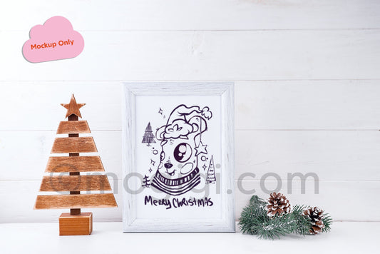 Merry Christmas Bear Coloring Page - Digital Download