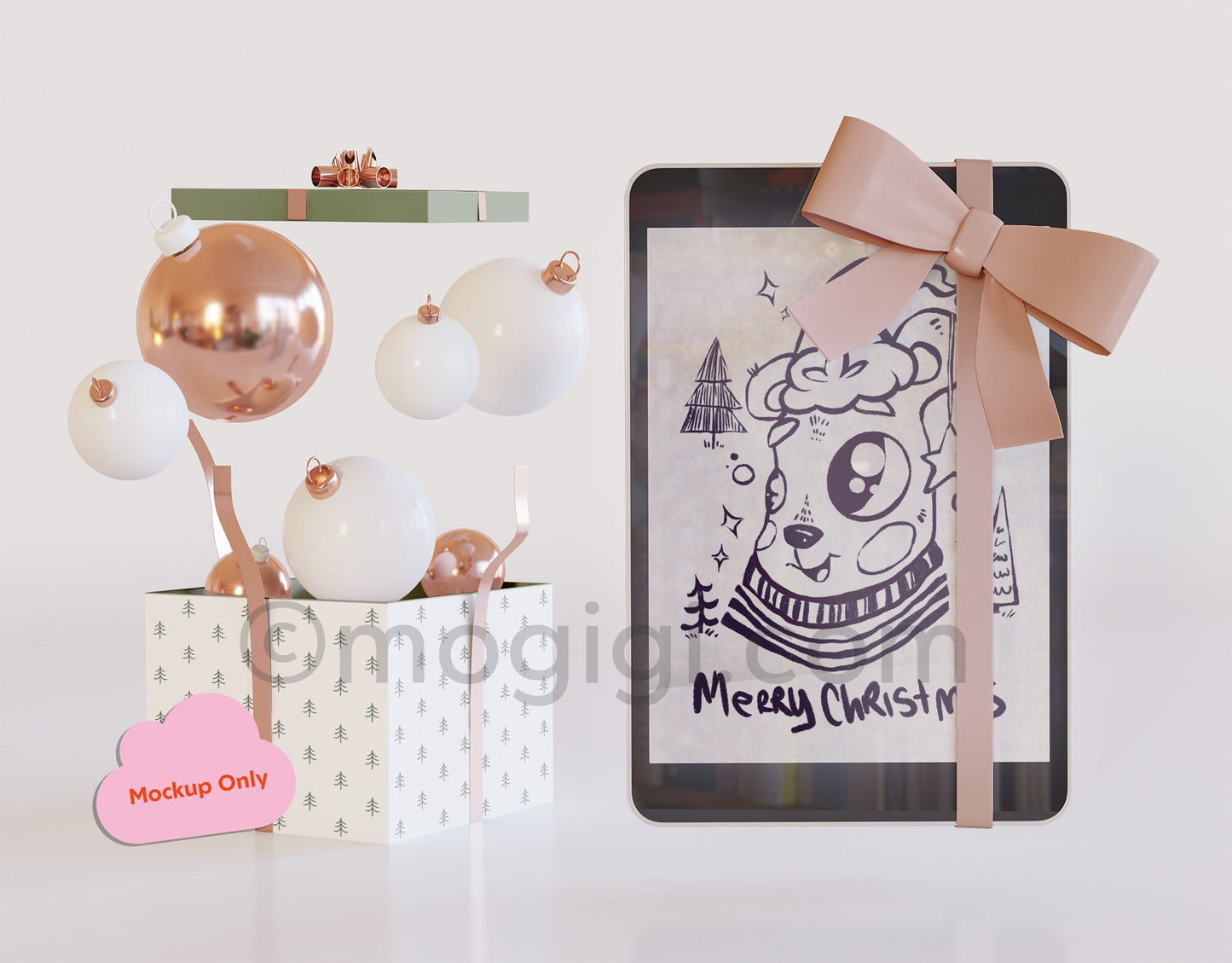 Merry Christmas Bear Coloring Page - Digital Download