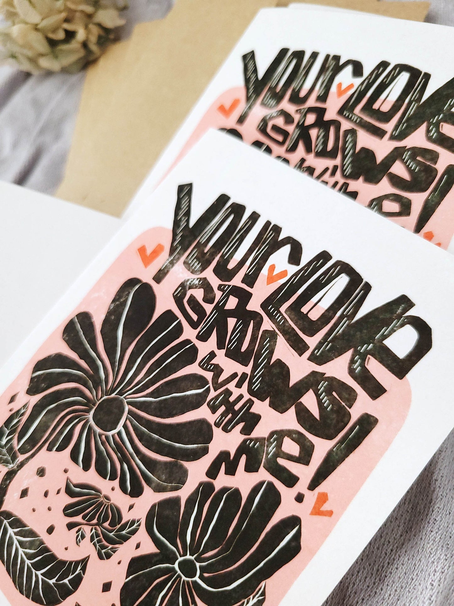 Your Love Grows With Me - Mini Greeting Card Set