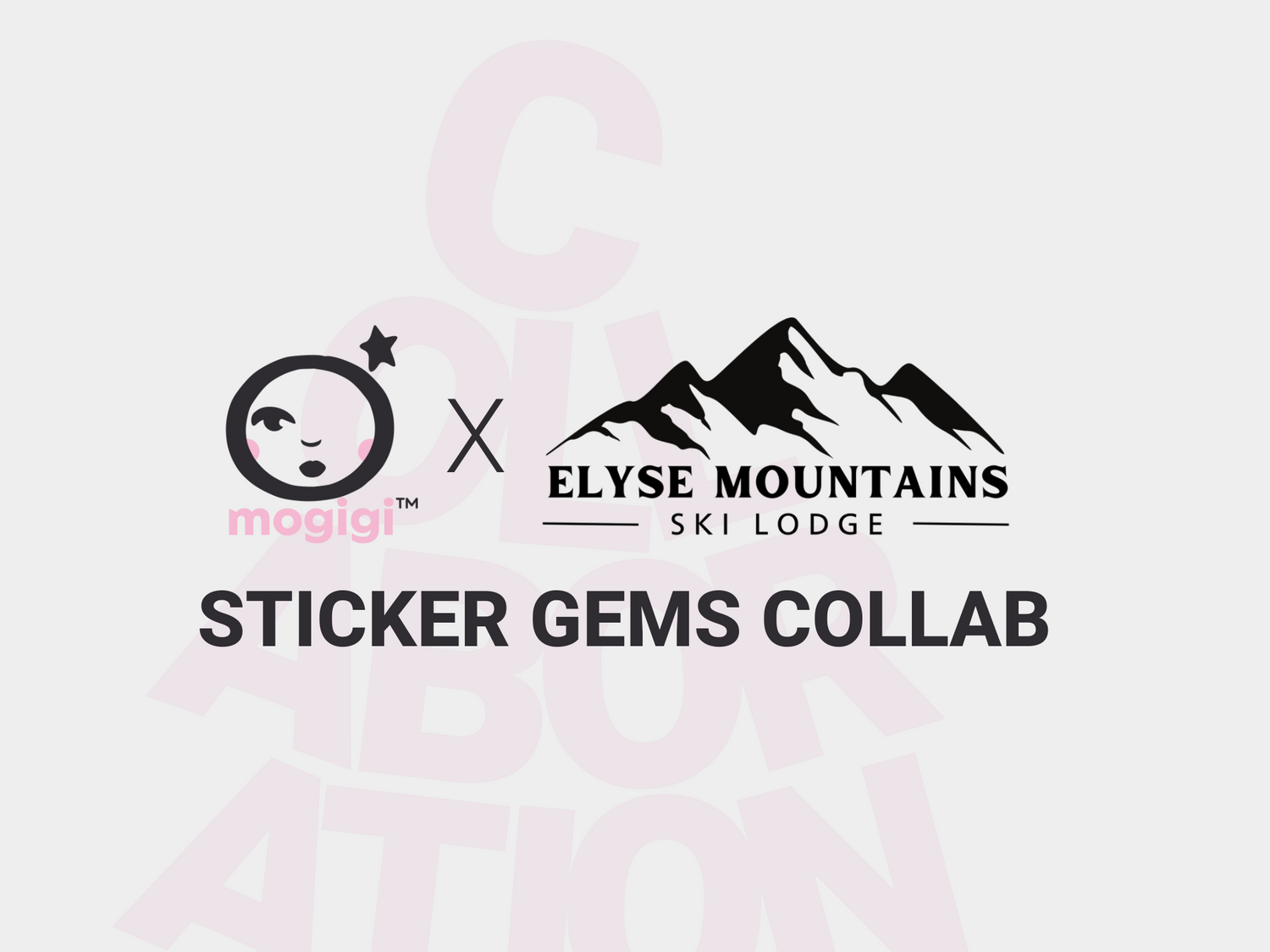 elyse mountains and mogigi sticker gems collaboration