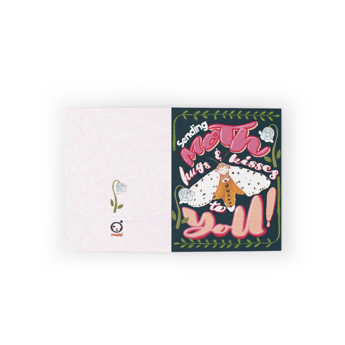Sending Moth Hugs & Kisses To You - Greeting Card Pack