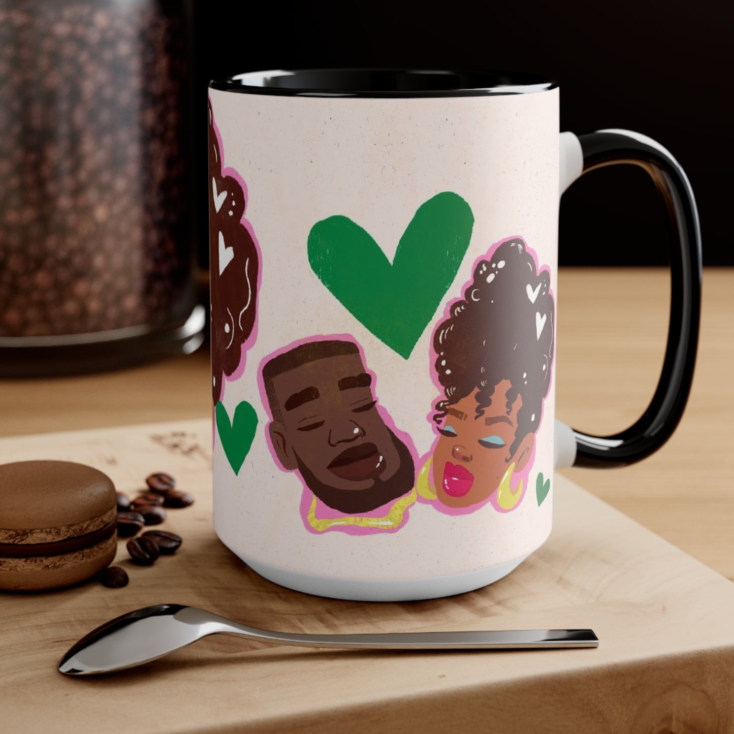 Black Couple Love Coffee Mug