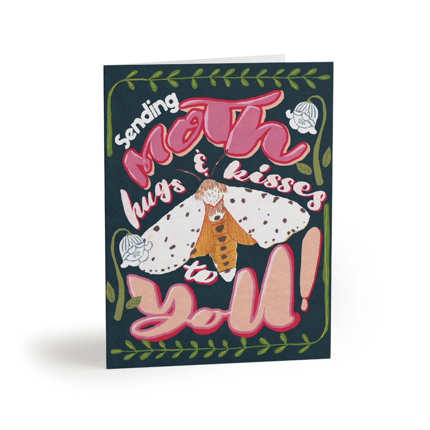 Sending Moth Hugs & Kisses To You - Greeting Card Pack