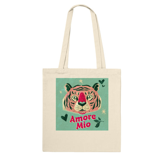 Amore Mio - Retro Inspired Tiger Premium Tote Bag