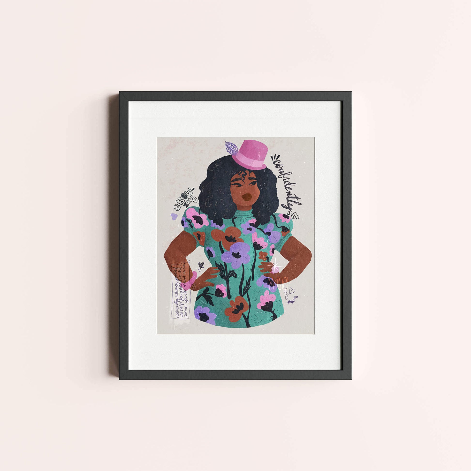 confident natural hair black woman art print MoGigi™